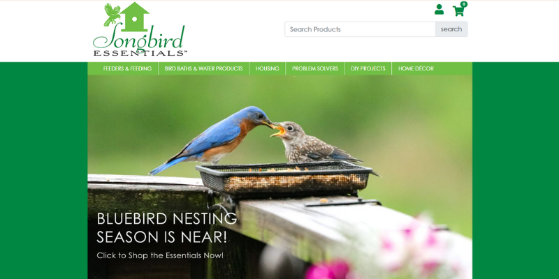 Songbird Essentials website picture
