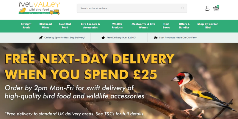 Ivel Valley Bird Food website picture