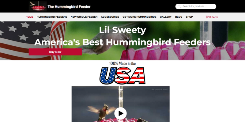 The Hummingbird Feeder website picture